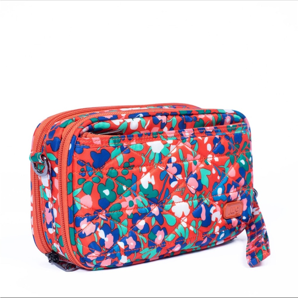 Lug Roundabout 2 walletwristlet,crossbodybelt bag cosmetic caseWildflower poppy - Picture 4 of 7